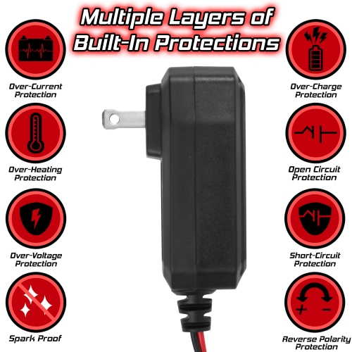 Banshee 12V 1A Car & Motorcycle Battery Smart Charger/Maintainer 4