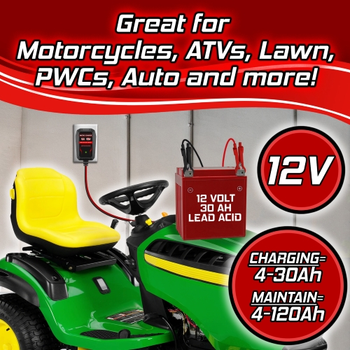 Banshee 12V 1A Car & Motorcycle Battery Smart Charger/Maintainer 5