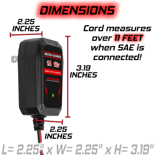 Banshee 12V 1A Car & Motorcycle Battery Smart Charger/Maintainer 6