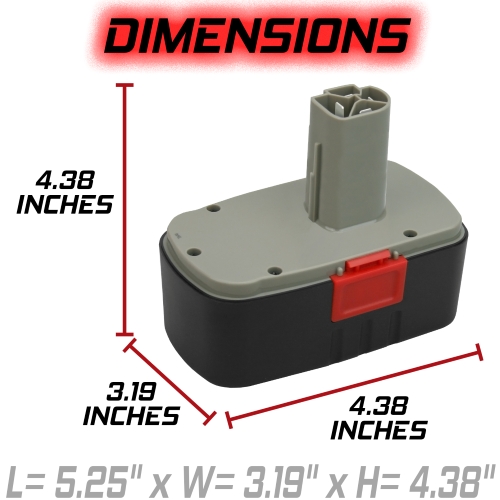 Craftsman 130279005 Replacement Power Tool Battery by Banshee Brand  19.2V 2Ah Ni-CD 6