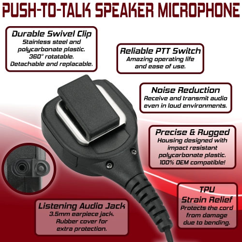 PTT Speaker Mic for MOTOROLA APX4000 APX6000 APX7000 APX 6000XE 7000XE P25 Radio