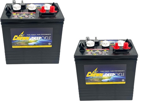 x2 | Crown CR-205 6 Volt 205Ah Deep Cycle Battery ~ Replaces Trojan T-605 T605