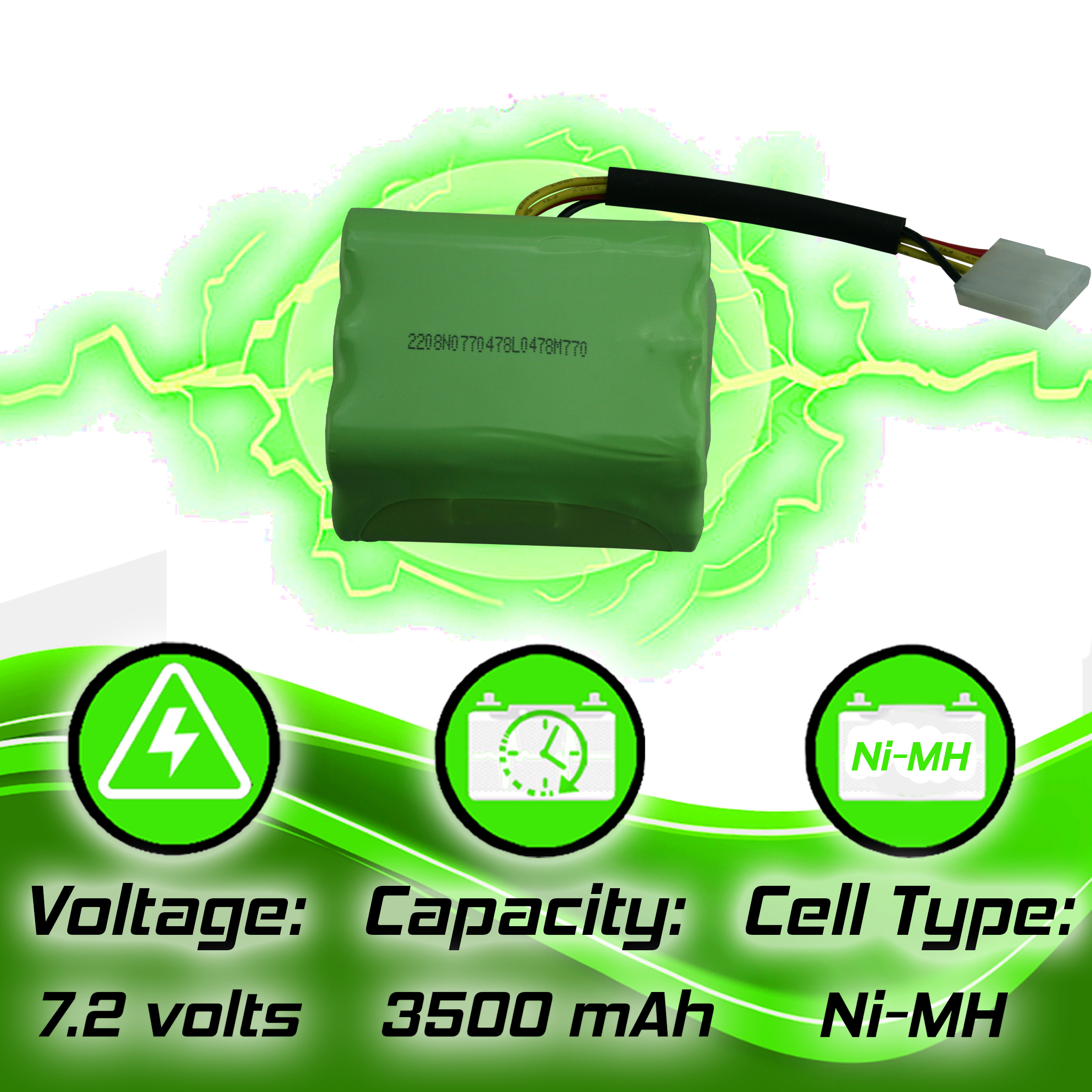 7.2v Ni-MH Neato & Vorwerk Robot Vacuums Replacement Battery For 945-0005, 945-0006, 205-0001, 945-0024