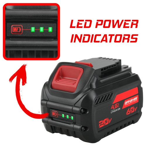 4.5Ah 20 Volt Max Battery Replacement for DeWalt DCB200 DCB205 DCB206 DCB208