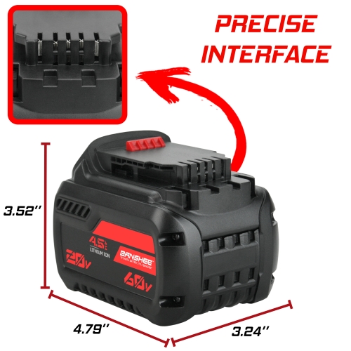 4.5Ah 20 Volt Max Battery Replacement for DeWalt DCB200 DCB205 DCB206 DCB208