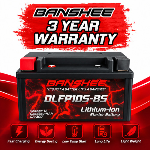Banshee 12V LiFEPO4 Motorcycle Battery YTXZ10S 1