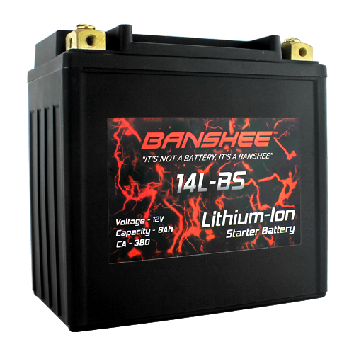 Banshee 14L-BS  LifePo4 Lithium ion Motorcycle Battery replaces Harley 66000171 