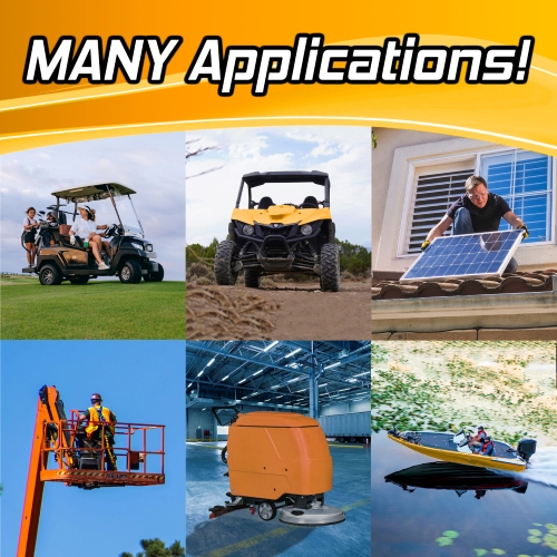 Banshee Heavy Duty 6V Flooded Lead Acid Battery, Replaces Trojan T105, T125, T145, T605