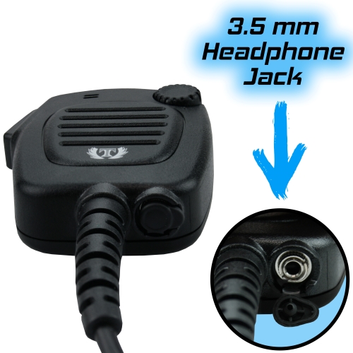 Heavy Duty Hand Shoulder Mic Speaker Motorola Walkie Talkie 2 Pin