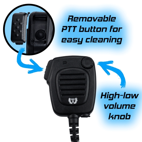 Heavy Duty Hand Shoulder Mic Speaker Motorola Walkie Talkie 2 Pin