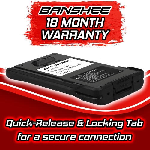Banshee KNB-33L 2000mAh Li-ion Battery Compatible for Kenwood TK-2180 TK-3180 TK-5210 TK-2180K TK-3180K TK-5310 TK-5410 NX-410 NX-411 Portable Radios 1