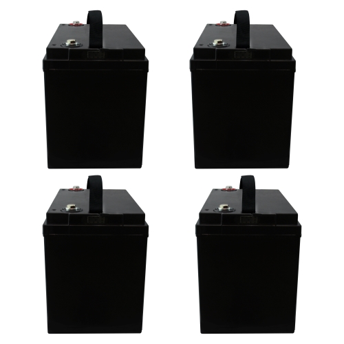 4 Pack 12V 100Ah LiFePO4 Battery, 1280Wh Grade A+ Cells Lithium Battery with 100A BMS, 4000~15000 Deep Cycles Battery for RV, Trolling Motor, Solar, Golf Cart, Marine and Off Grid Applications