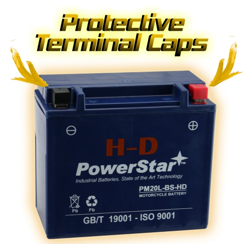 HD battery TPZ20L replaces Shocker, Twin Power 781153, 65991-82B