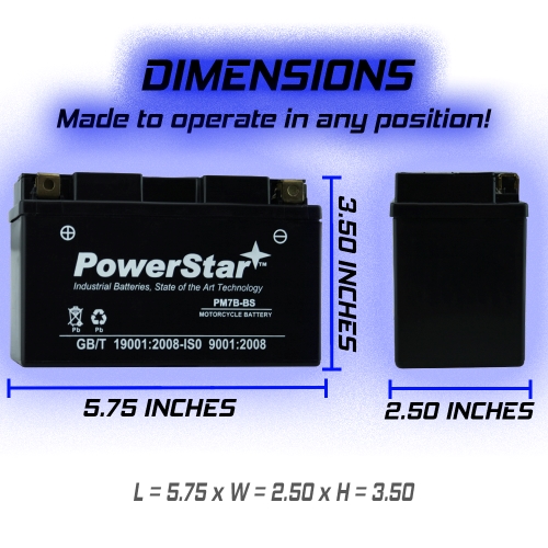 7B-BS PowerStar SLA AGM Battery