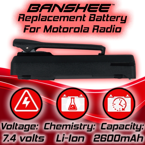 Battery for PMNN4081LI Fits Motorola CP185 LION 6