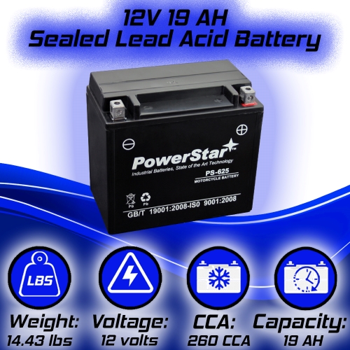PowerStar PS-625 battery fits or replaces Yamaha PWC / Jet Ski 2007-1987 All Wave Runner Models