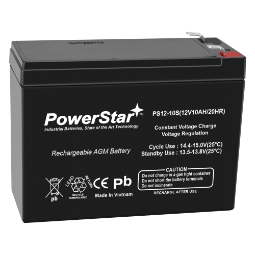 PowerStar 12V 10Ah BP10-12 PWL12V100 A512 10.0SR 10.0S Rechargeable SLA Batt