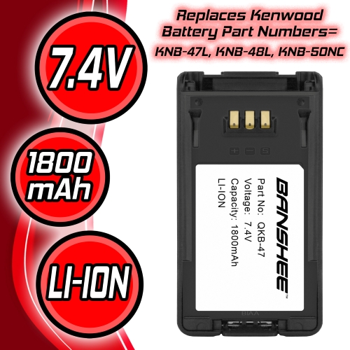 Replacement Two Way Radio battery for BLI-KNB47L Fits Kenwood KNB47 2