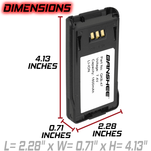 Replacement Two Way Radio battery for BLI-KNB47L Fits Kenwood KNB47 5