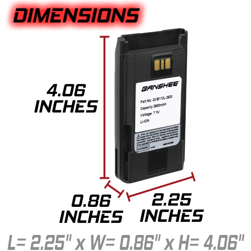 FNB-V112 FNB-V113 Battery For Vertex Standard VX-450 VX-451 VX-454 Two Way Radio 5