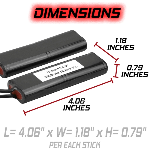 Banshee 9.6V 2000mAh Replaces Cybergun Thompson M1A1 SMG Airsoft AEG Gun