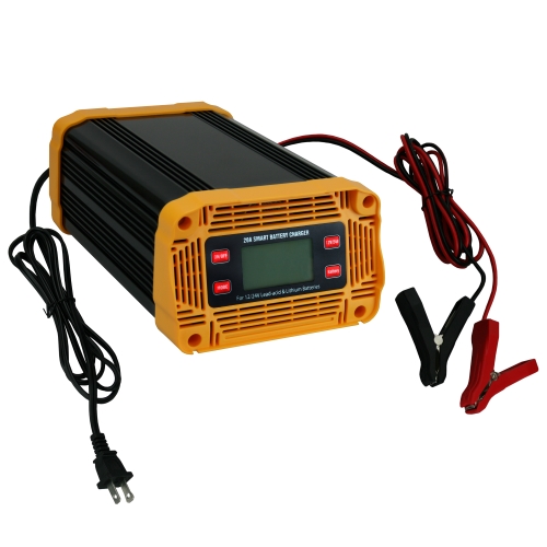 20-Amp Smart Battery Charger,12V/20A & 24V/10A, for Lithium, LiFePO4, &  Lead-Acid (
