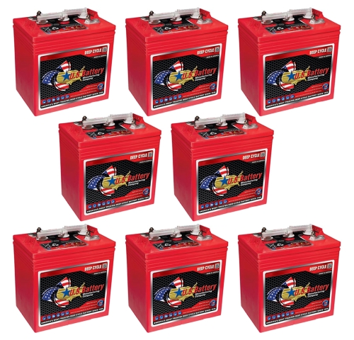 US Battery US145 T145 6 Volt, 250 AH Deep Cycle Battery - 8 Pack
