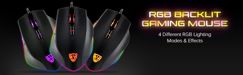 Lightweight Wired Gaming Mouse 8 Buttons RGB Backlit 5000 DPI Optical Sensor