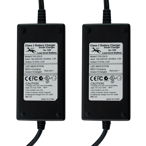2 Pack of Motorcycle Battery Chargers
